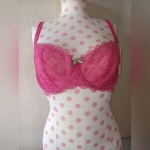 Pink and Green Polka Dot Bra Intimates